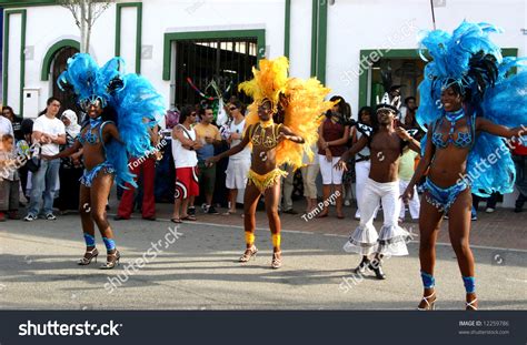 Dominican Republic Dancers Fuengirola International Culture Stock Photo ...