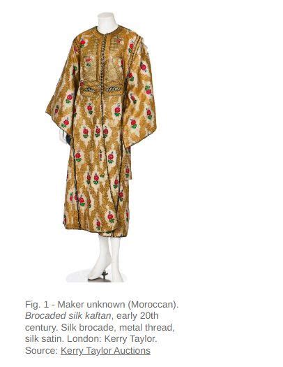 Caftan Marocain Khrib Moroccan Caftan Silk Brocade Early Th