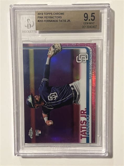 Topps Chrome Pink Refractor Fernando Tatis Jr Rc Bgs Gem