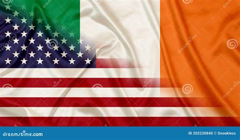 Usa And Ireland Country Flags Stock Photo Image Of Country Emblem