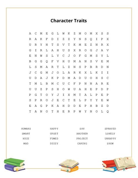 Character Traits Word Search