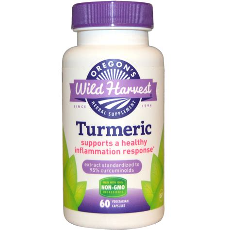 Oregons Wild Harvest Turmeric 60 Vegetarian Capsules Iherb