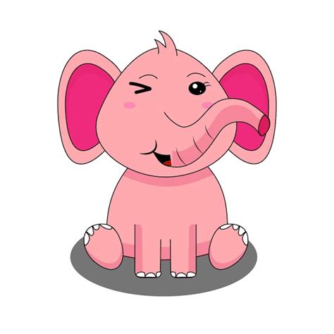 Elefante De Dibujos Animados Lindo Ilustraci N Vectorial De Un Elefante