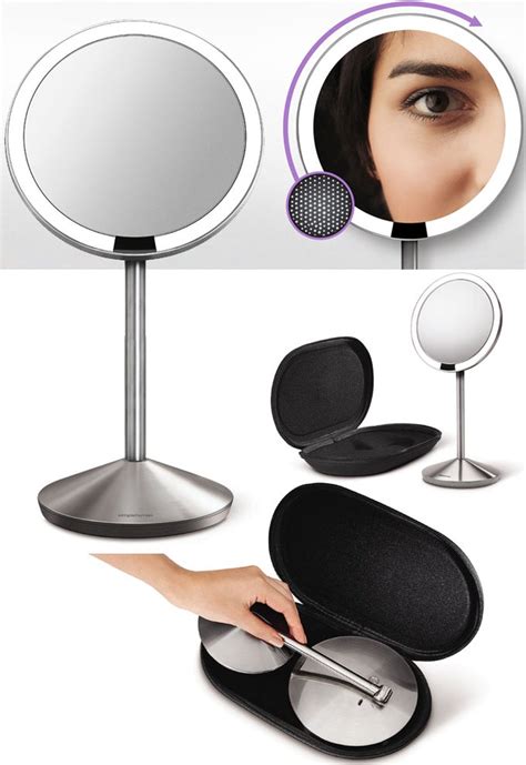 Simplehuman Sensor Compact Spiegel Reisspiegel Zilver Make Up