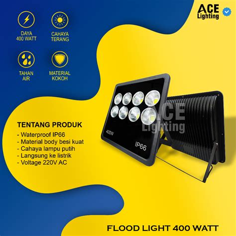 Jual Lampu Sorot LED Flood Light 400w Lampu Tembak Taman Outdoor 400W