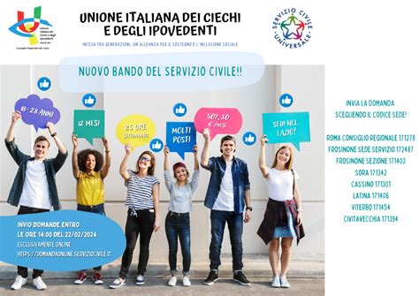 Bando Servizio Civile Universale Uici