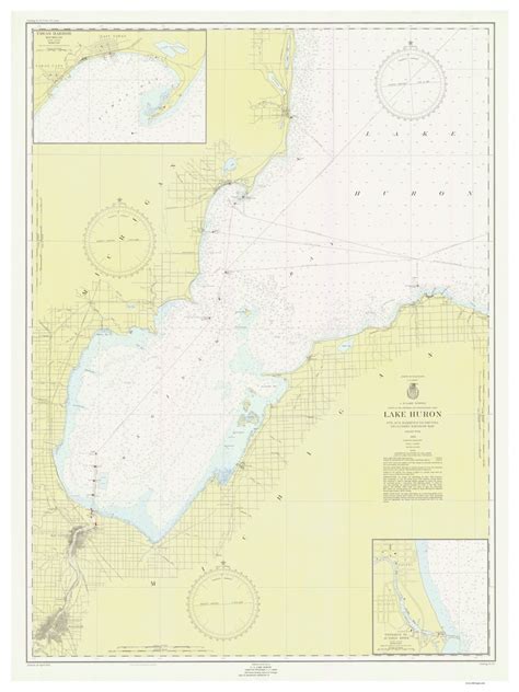 Tawas Harbor 1952 Saginaw Bay Entrance To Au Sable River Bay City Pte