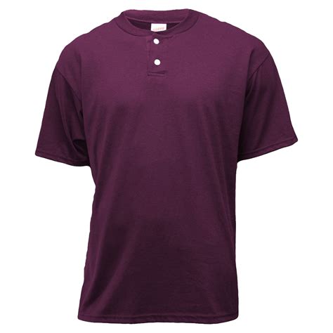 Soffe Men S Short Sleeve Two Button Henley Placket Shirt Walmart