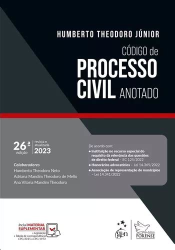 C Digo De Processo Civil Anotado Edi O Novo Frete Gr Tis