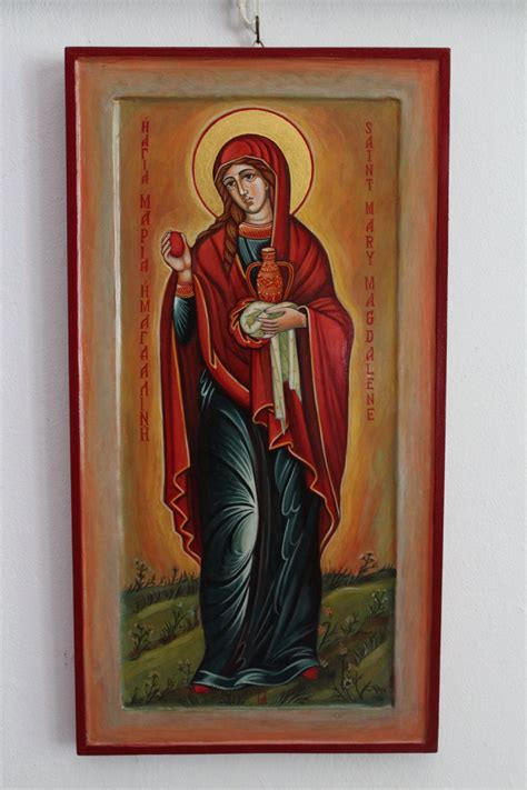 Saint Mary Magdalene Orthodox Icon Handmade Painted Made