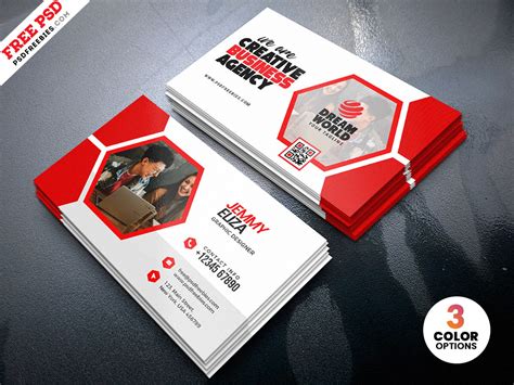 Modern Geometric Business Card Design PSD | PSDFreebies.com