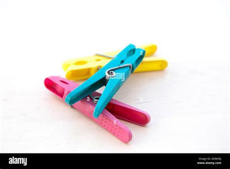 Colorful Laundry Decorative Clips Stock Photo Alamy