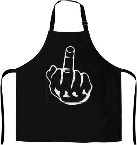 Amazon Apron Women Middle Finger Fuck Off Apron With Pocket For Men Women Salon Apron With