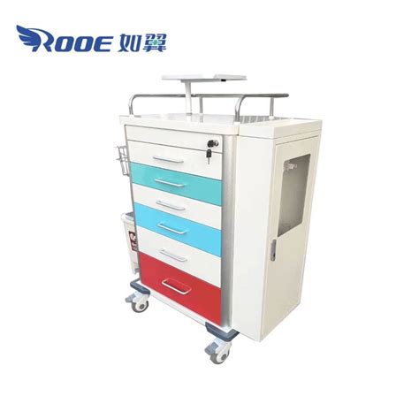 Wecare Series Code Blue Crash Cart Emergency Cart Resuscitation Trolley