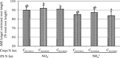 Percentage Of Total Cowpea Root Length Colonized By G Intraradices In