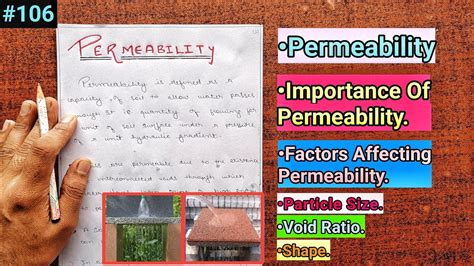 Geotechnical Engineering Permeability Importance Of Permeability