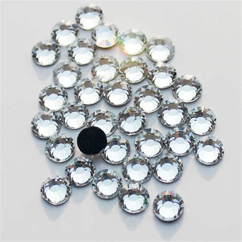 Rare Size Hot Fix Strass Heat Iron On Crystal Glitters Stones SS12 1440pcs Clear Machine Cut