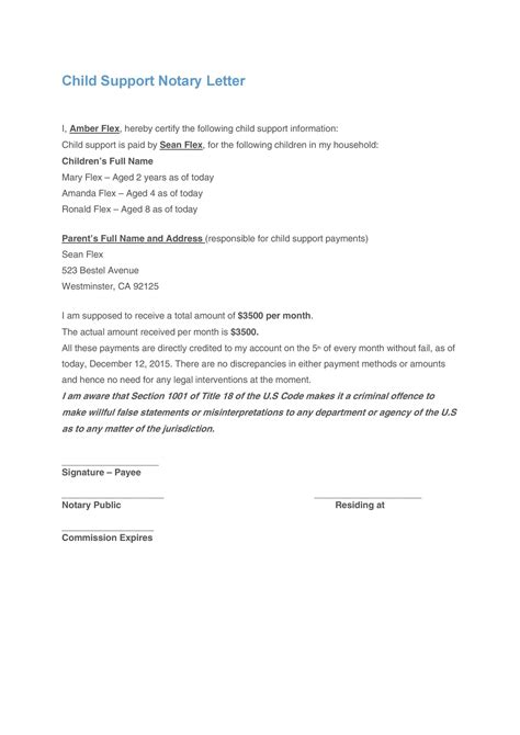 Professional Notarized Letter Templates Templatelab