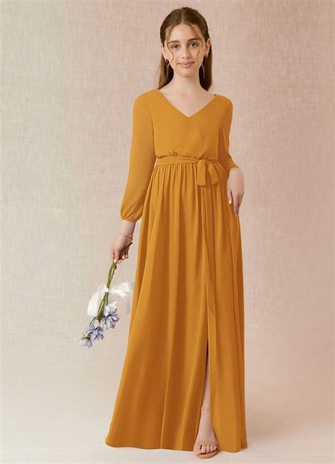 Butterscotch Azazie Angelica Jbd Junior Bridesmaid Dresses Azazie