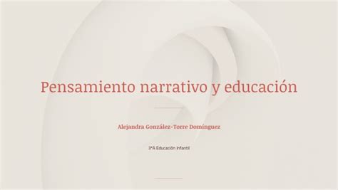 Pensamiento narrativo educación