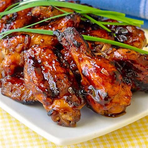 Grilled Honey Barbecue Wings Sweet Sticky Smoky Addictive