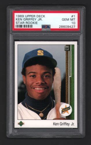 Ken Griffey Jr HOF 1989 Upper Deck 1 Rookie Card Rc PSA 10 Gem Mint