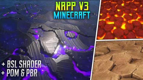 MINECRAFT 2021 NAPP V3 POM PBR BSL Shaders Ultra Graphics RTX