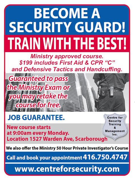 PSISA Ontario Security Guard Training Course 40 Hours Centre For