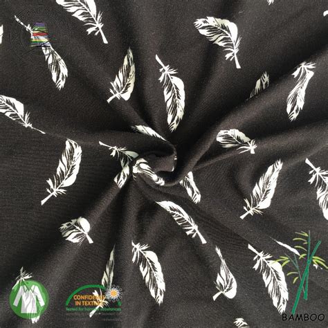 Bamboo Spandex High Quality Knitting Jersey Print Fabric Qf