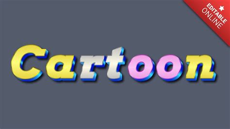 cartoon glossy font text effect generator