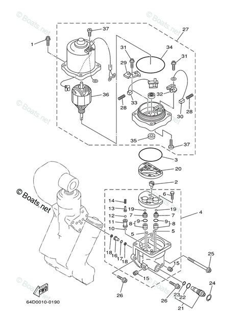 Yamaha Outboard 2000 Oem Parts Diagram For Power Trim Tilt Assembly 2