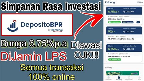 Review Buka Deposito Di Aplikasi Depositobpr By Komunal Dapet Cuan