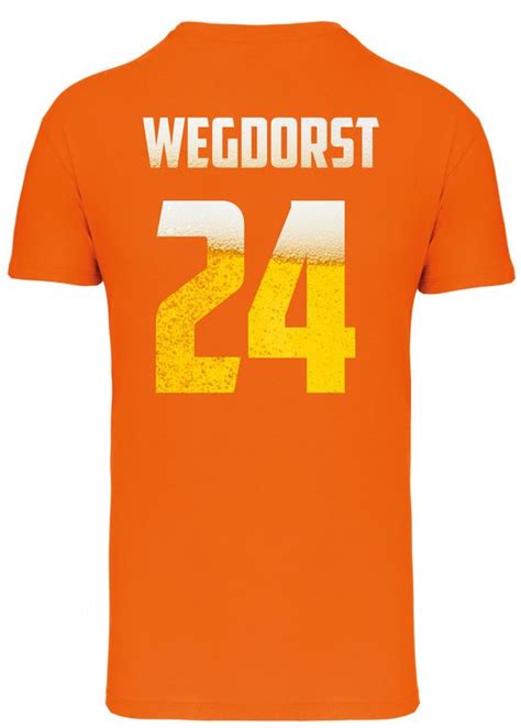 T Shirt Wegdorst 24 Bier Oranje Holland Shirt Wk 2022 Voetbal