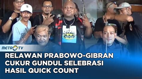 Rayakan Kemenangan Prabowo Gibran Relawan Prabowo Gibran Kebumen Cukur