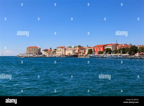 View Of Porec Skyline And Sea Istria Croatia Stock Photo Alamy