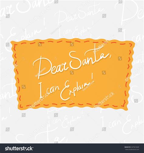 Dear Santa Can Explain Handwritten Vector Stock Vector Royalty Free