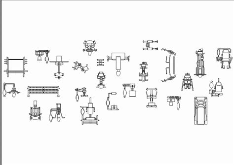 Fitness Equipment Furniture In Autocad Cad Kb Bibliocad