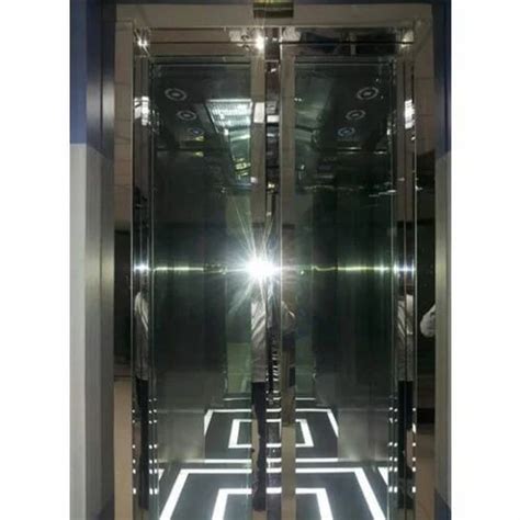 With Machine Room Stainless Steel Glass Door Passenger Elevator For