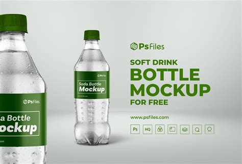 Free Soda Bottle Mockup Psd Psfiles