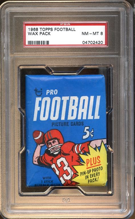Lot Detail 1968 Topps Football Unopened Wax Pack Psa 8 Nmmt