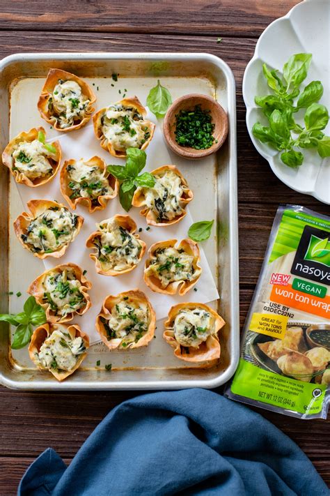 Spinach Artichoke Won Ton Cups Nasoya