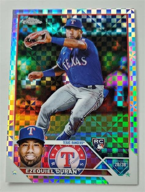 2023 Topps Chrome Ezequiel Duran Texas Rangers X Fractor 36 RC EBay