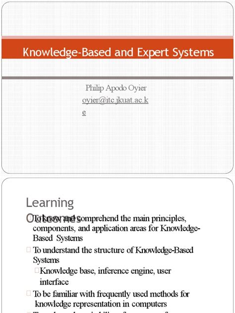 Lecture 5 - Knowledge and Expert Systems | PDF | Artificial ...