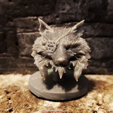 Old Kitsune Head Unpainted Wolf King Customs