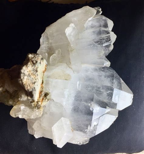 Beautiful Faden Quartz Crystal Cluster On Matrix