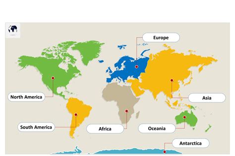 Free Printable Labeled World Map with Continents in PDF - Blank World Map