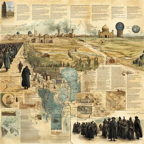 illustrated timeline   significant historical event  archival
