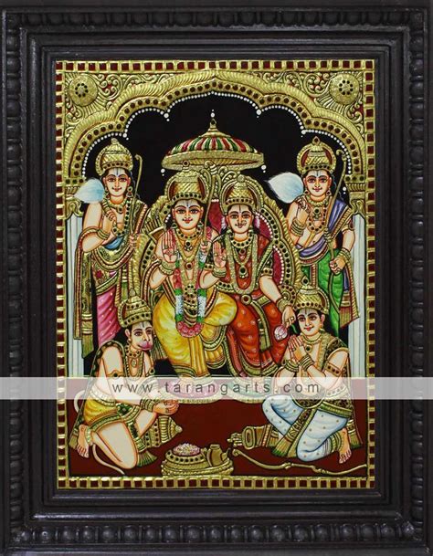 Tarangarts Sri Ramar Pattabhishekam Tanjore Painting Tanjore