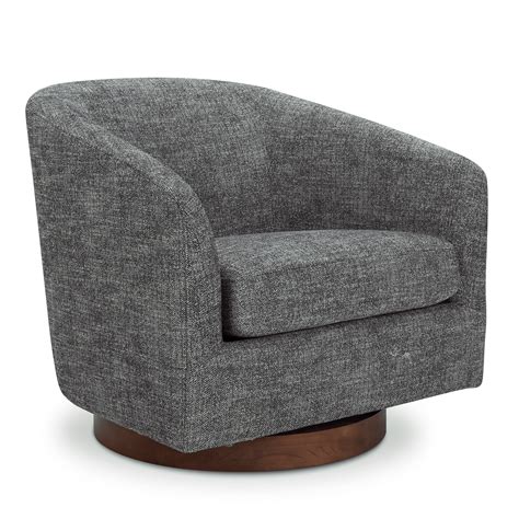 Chita Swivel Accent Chair Fabric Round Barrel Arm Chair Living Room