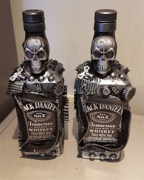 Steampunk Jack Daniels Bottles Jack Daniels Bottle Liquor Bottle